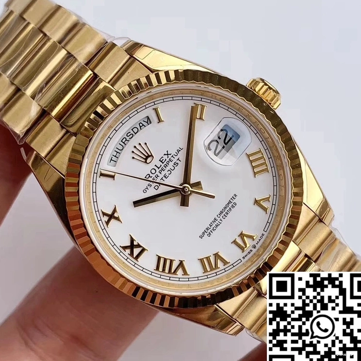 Time Scale Factory EW Day-Date SmartChoice Dial M128238 Roman 1008 Rolex White 0705